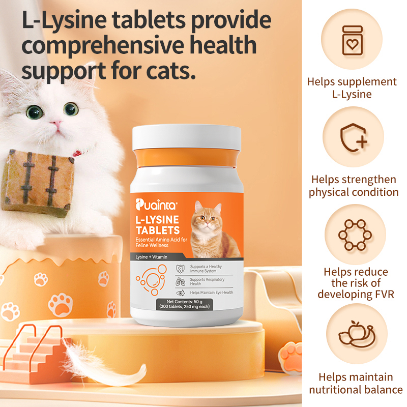 L-Lysine for Cats – Immune Support for Cold, Sneezing, Runny Nose & FVR