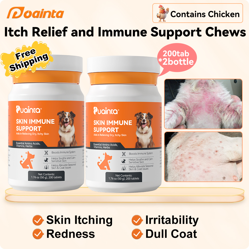 Dog Anti-Itch, Anti-Redness & Immune-Boosting Chewable Tablets (Contains Chicken)