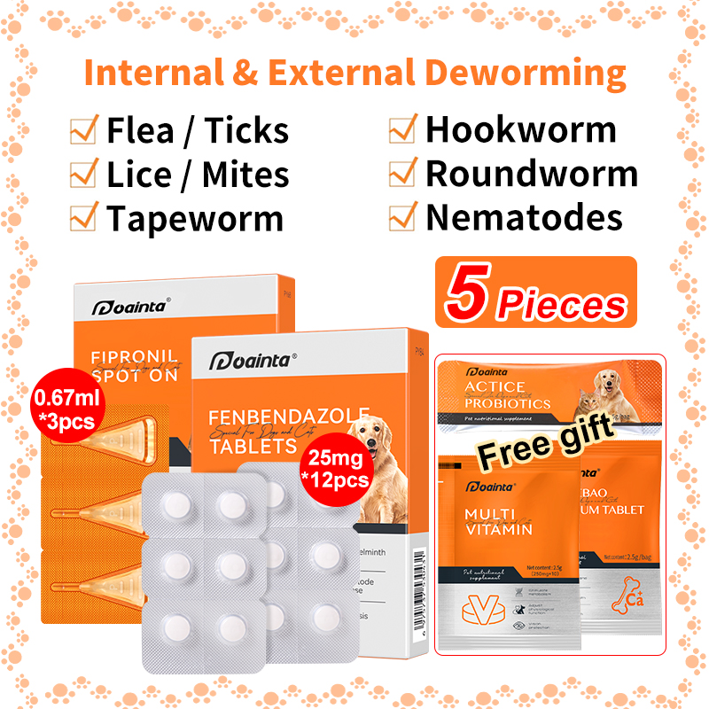 All-round Dewormer Set(Flea & Tick Spot On+Dewormer Tablets)