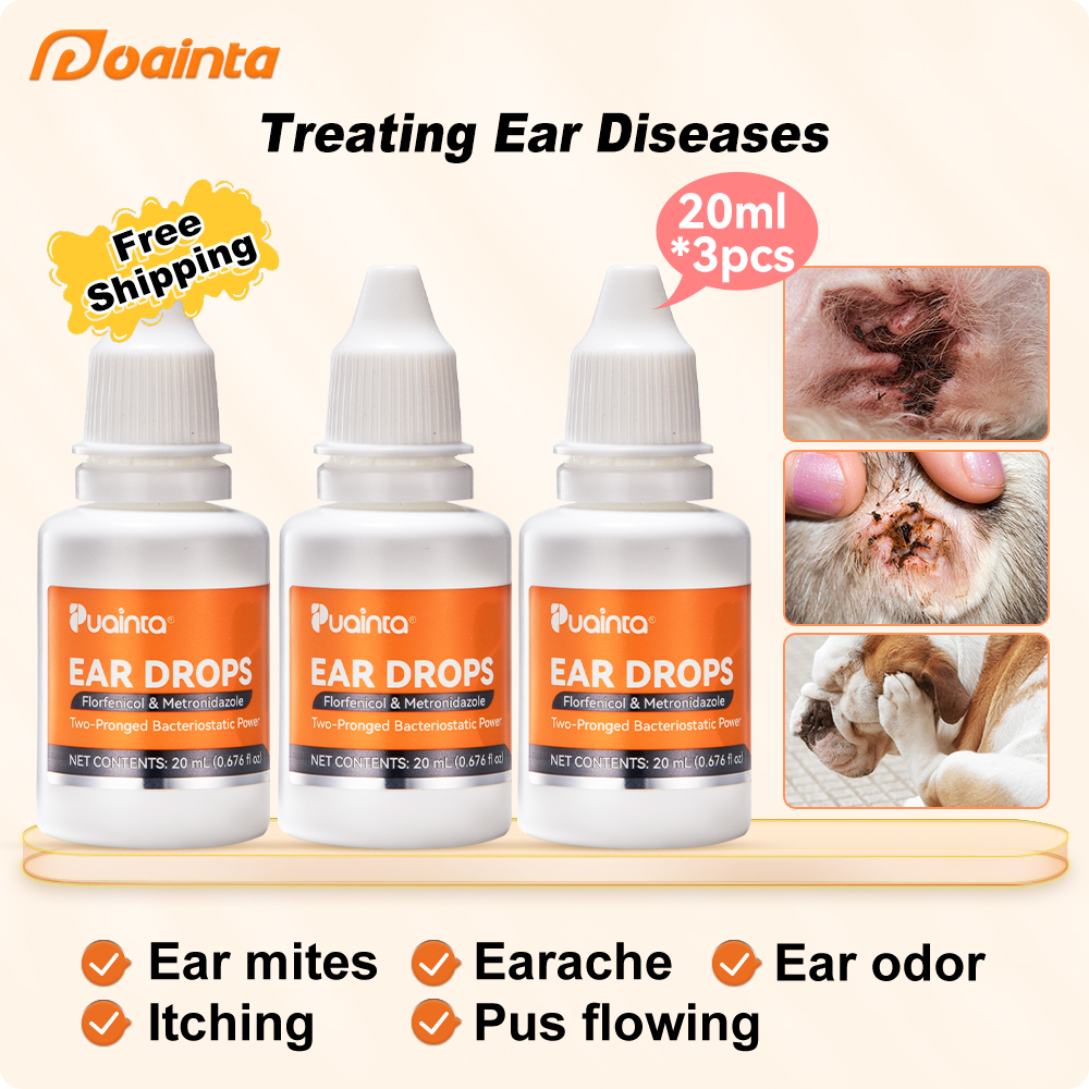Ear Infection & Mite Treatment Liquid for Pets