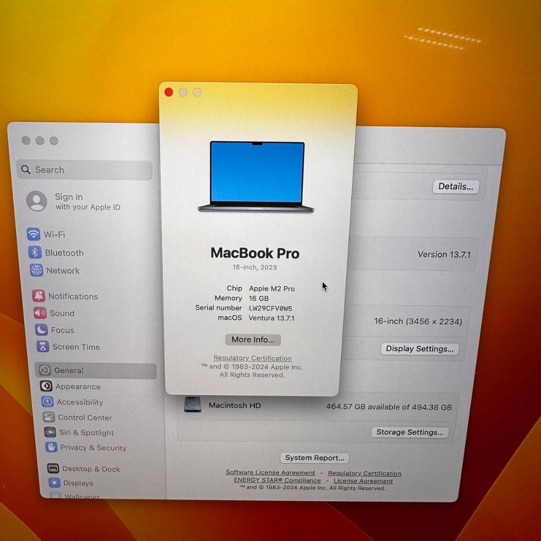 (M2 Pro 16GB+512GB) Apple MacBook Pro 16"