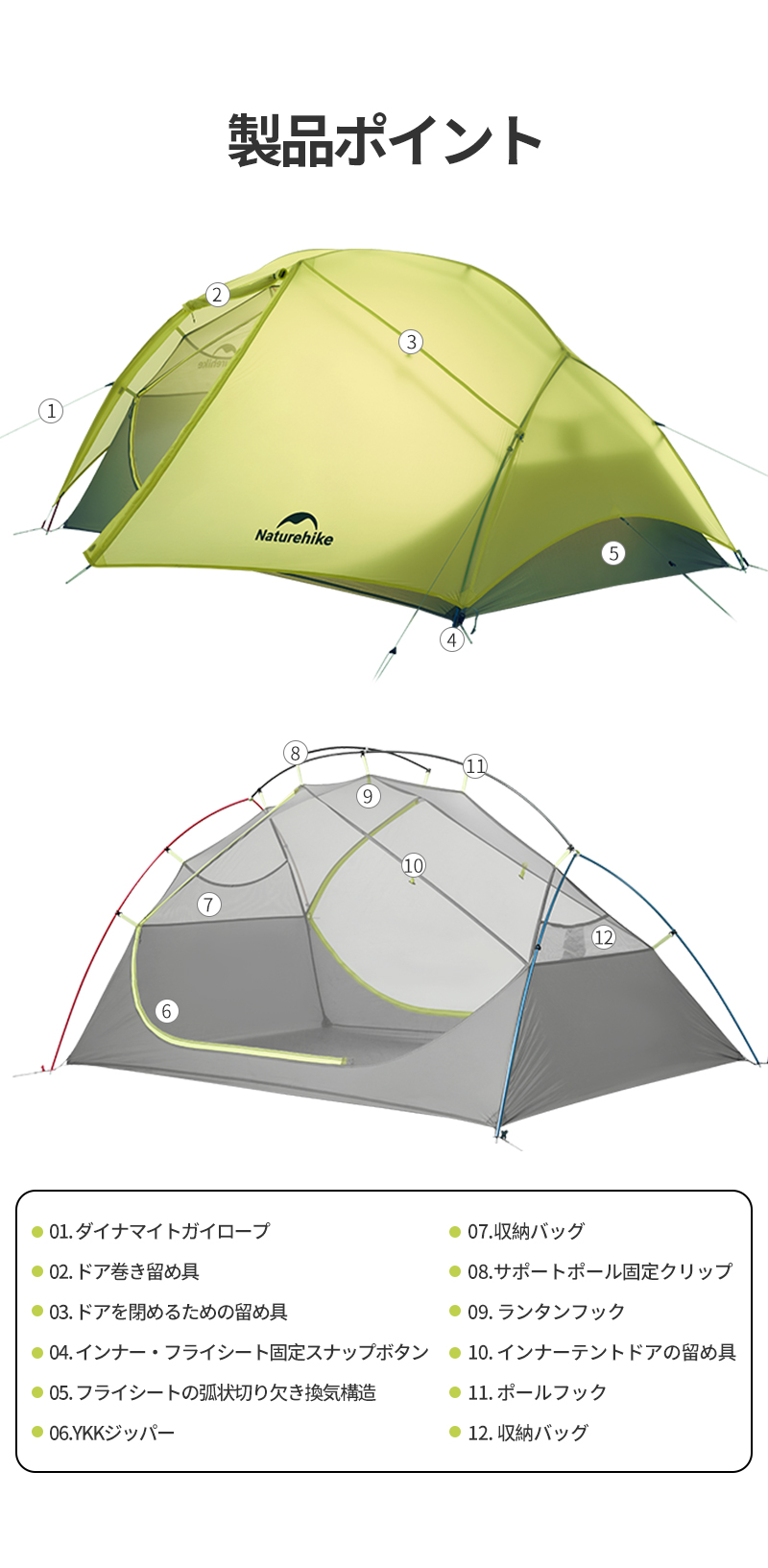 Naturehike Star 2 テント 2人用 Naturehike StarRiver2 テント 2人用 アウトドア ダブルウォール