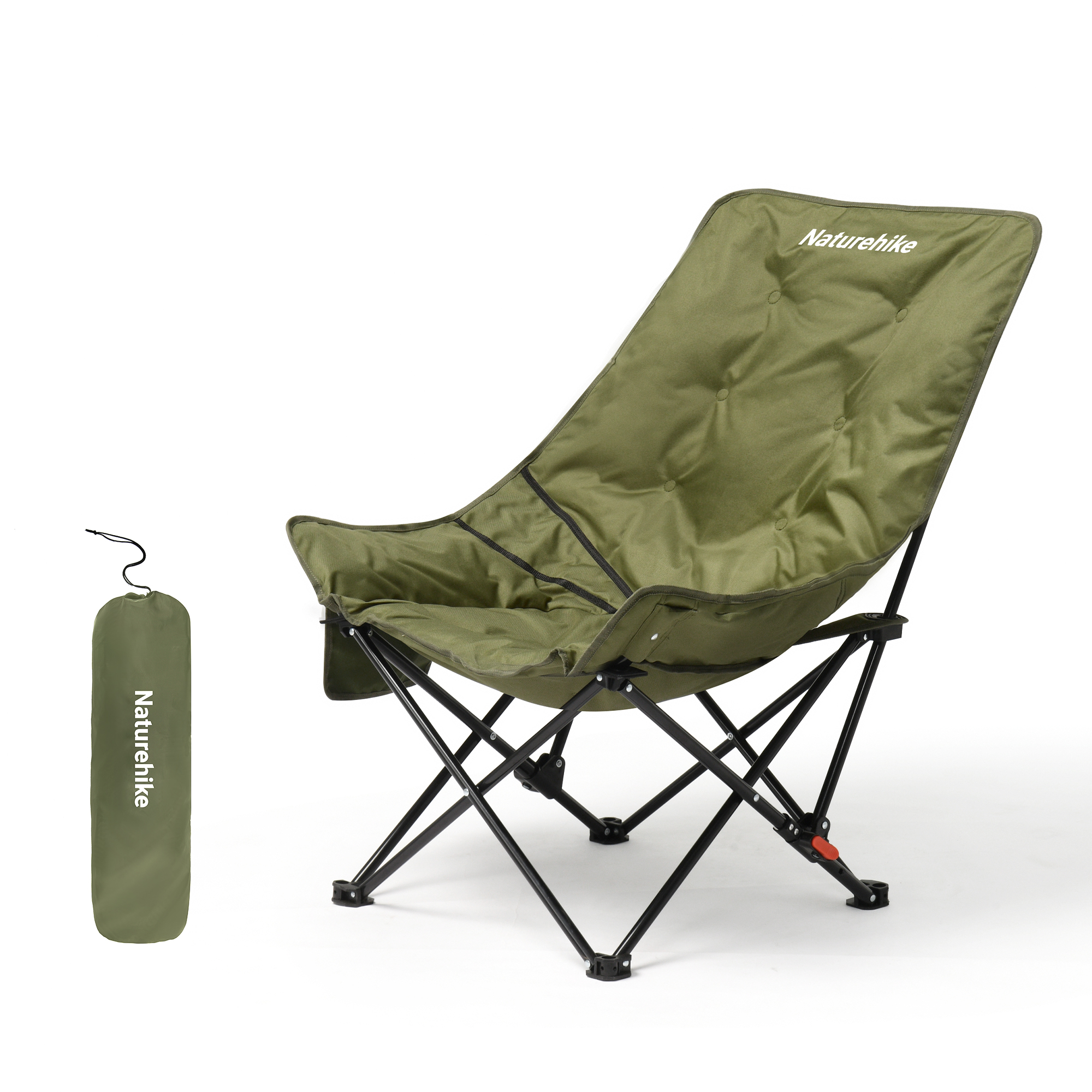 新作Naturehike SeaStar001 アウトドアチェア 収束式 1秒開閉 折りたたみ コンパクト キャンプ用ハイチェア 耐荷重120kg 持ち運び便利 軽量 アウトドアリクライニングチェア