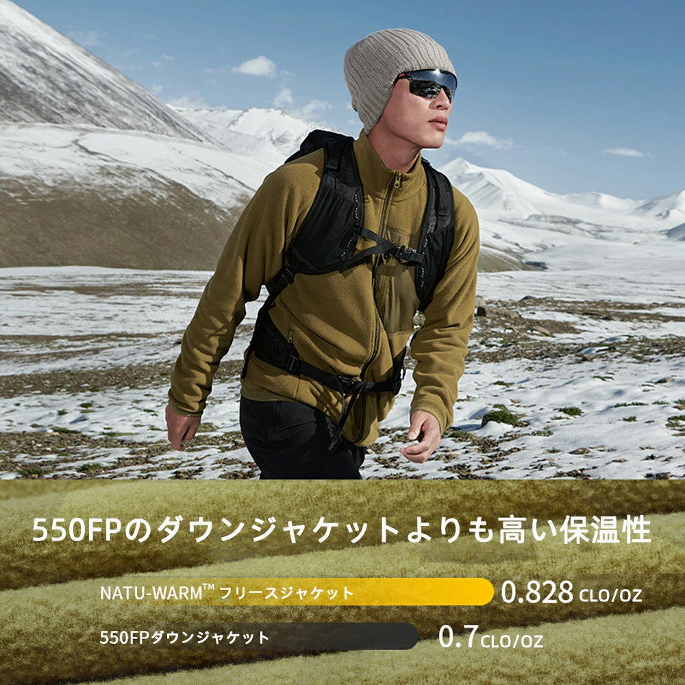 Naturehike フリースジャケット あったか 400g 軽量 ジャケット 長袖 フリース アウター インナー 上着 男女兼用 防寒 抗菌