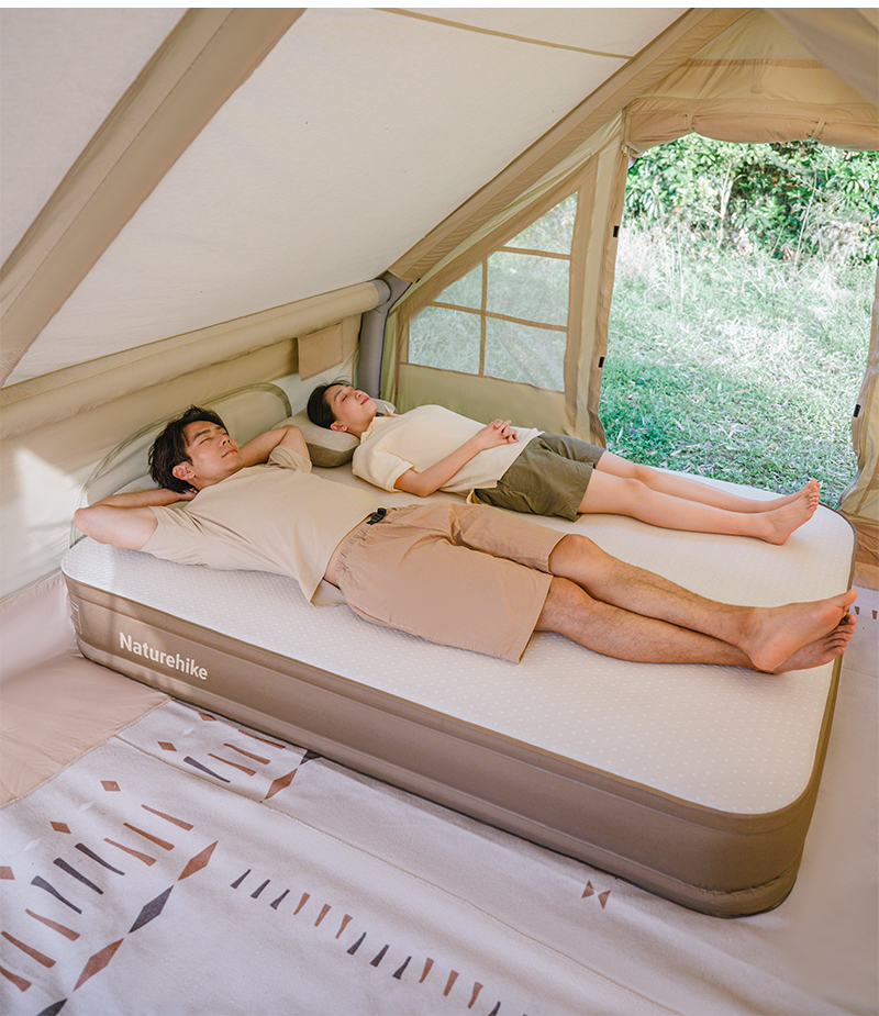 Naturehike 2人用エアーマットエアポンプ付き エアーベッド 空気漏れ防止加工 折りたたみ キャンプマット コンパクト お昼寝 車中 Naturehike 2人用エアーマットエアポンプ付き エアーベッド 空気漏れ