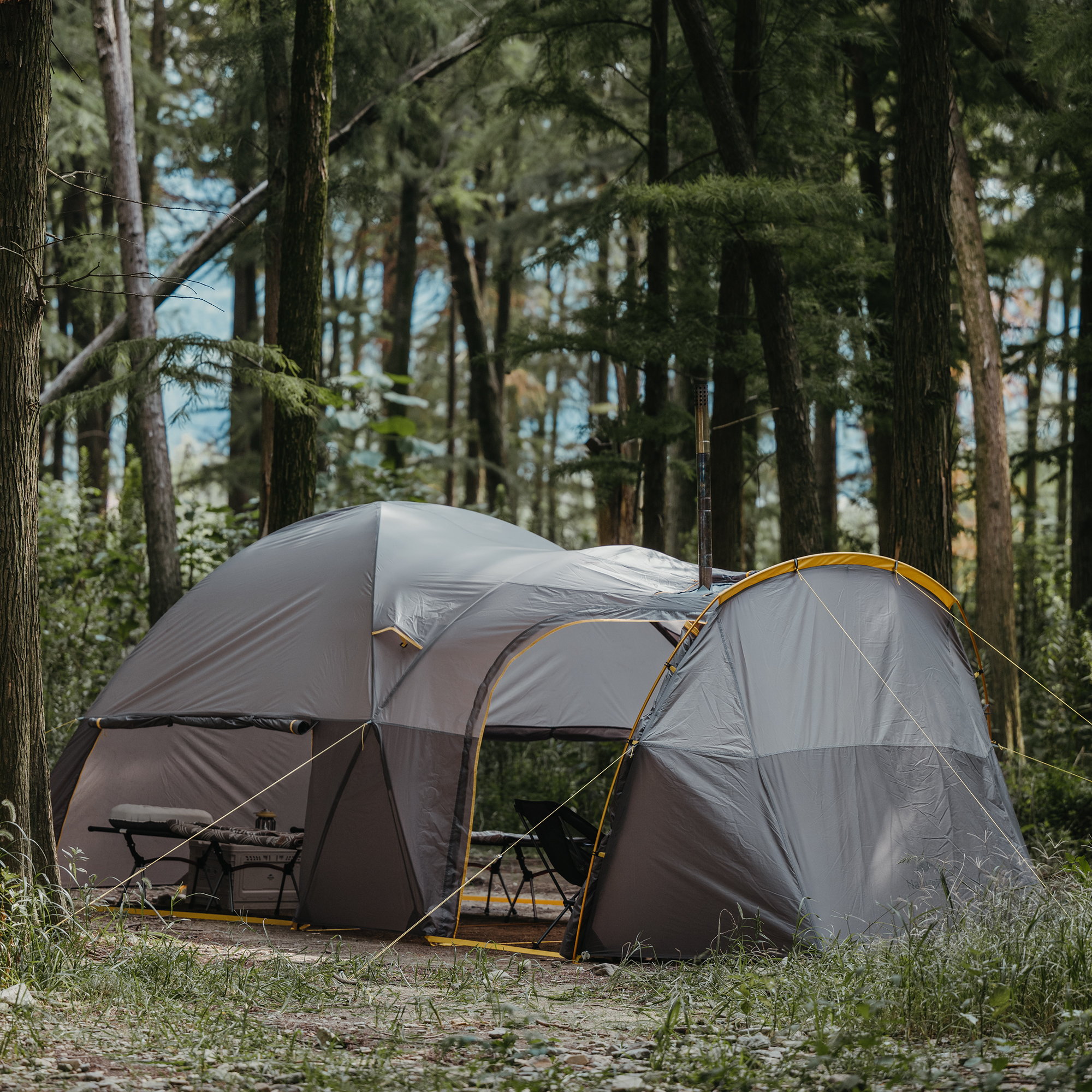 【新作】Naturehike KOTA6  テント 2~6人用 煙突口付き 耐水圧3000mm UPF50+ ツールームテント 2ルーム 自立式 インナーテント 設営簡単