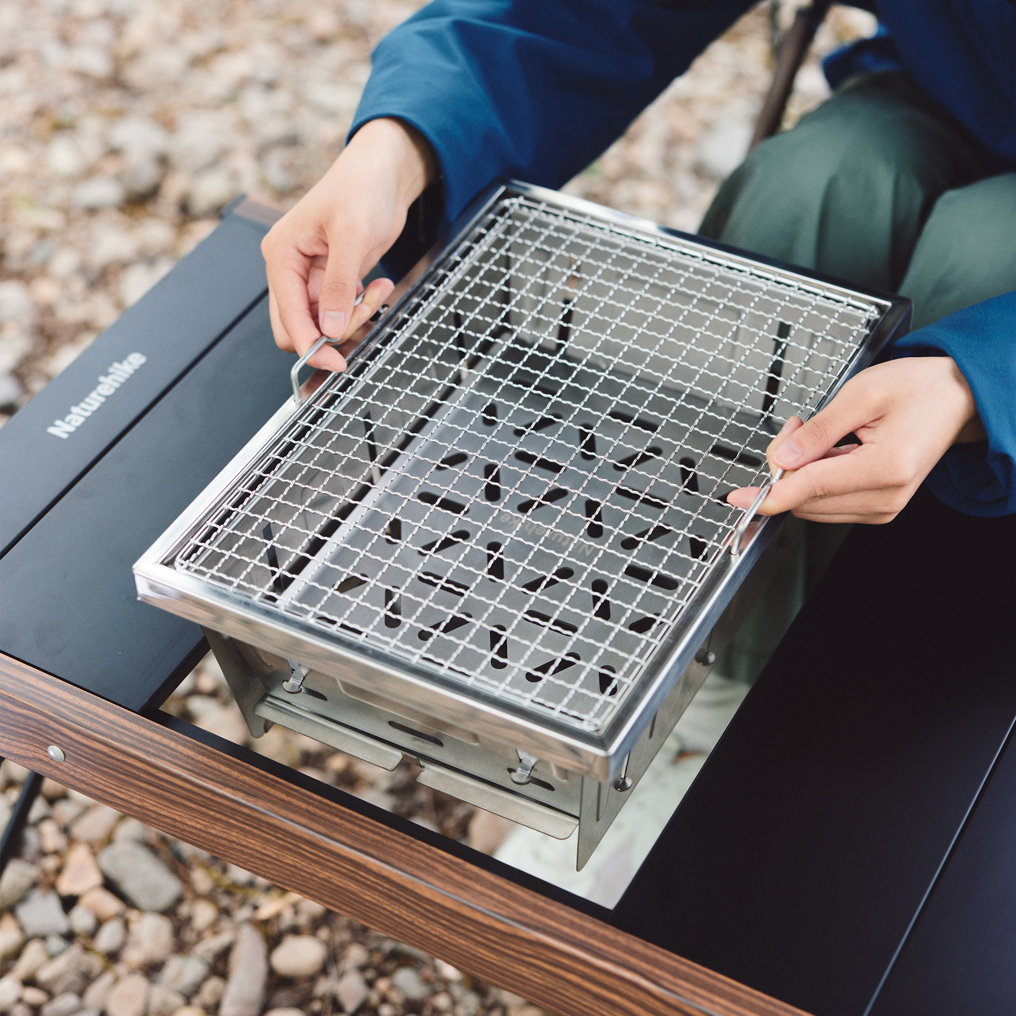 Naturehike バーベキューコンログリル IGT 対応 1ユニット 炭焼きグリル BBQコンロ 卓上