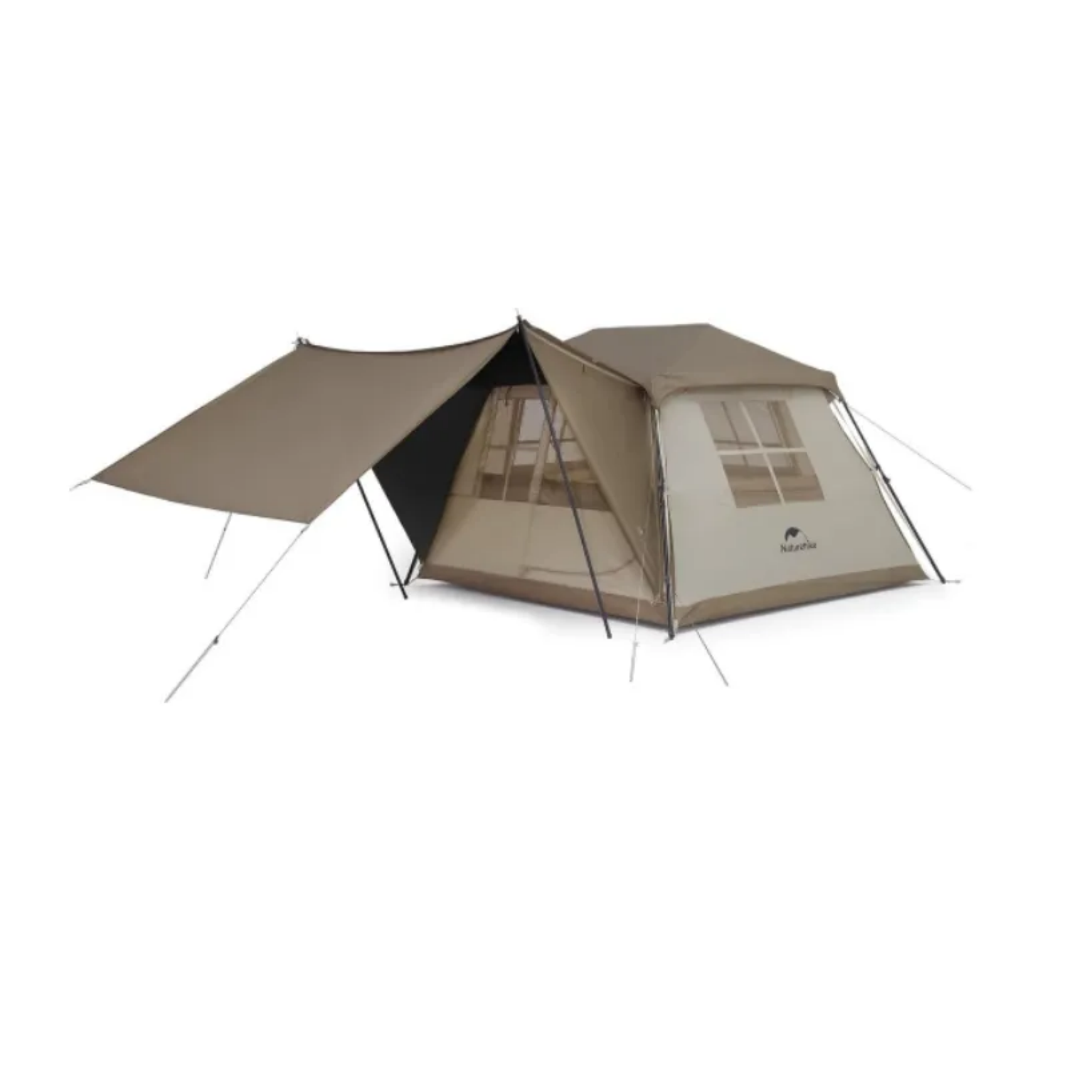 Naturehike Village5.0 ワンタッチ テント 2~4人用 ロッジ型 拡張キャノピー キャンプ