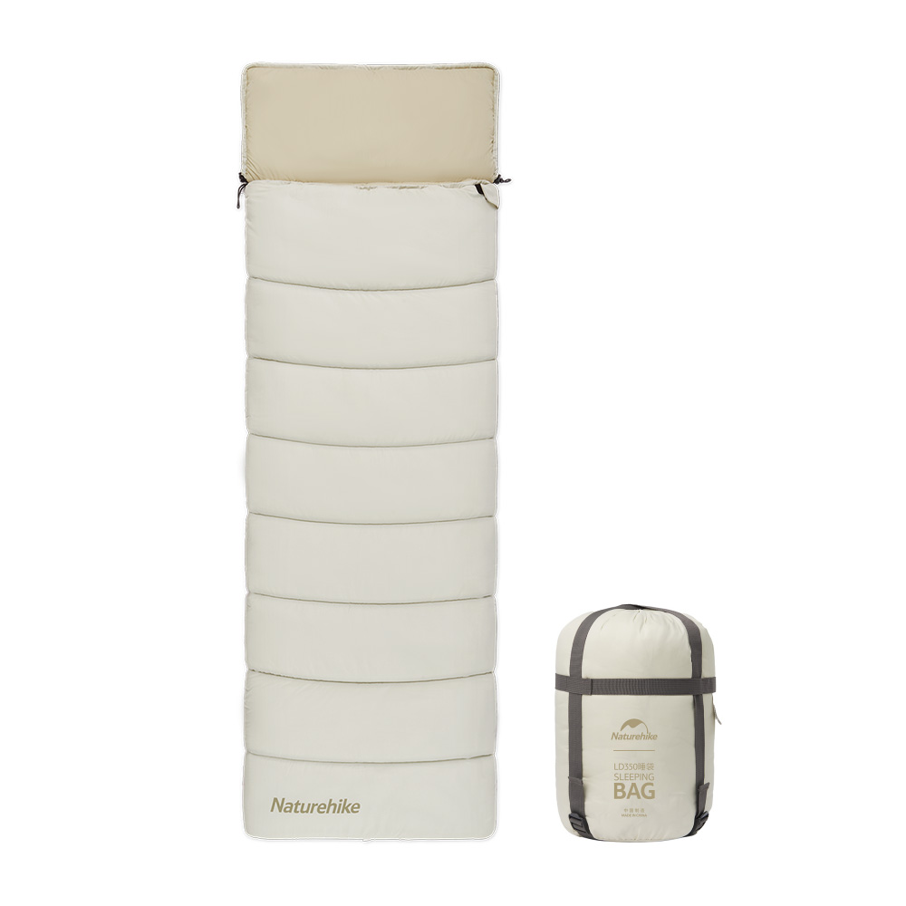 Naturehike LD 寝袋 シュラフ 封筒型 洗える 布団 225x75cm 上下連結可能 幅広 暖かい -4℃~7℃ フードあり オールシーズン