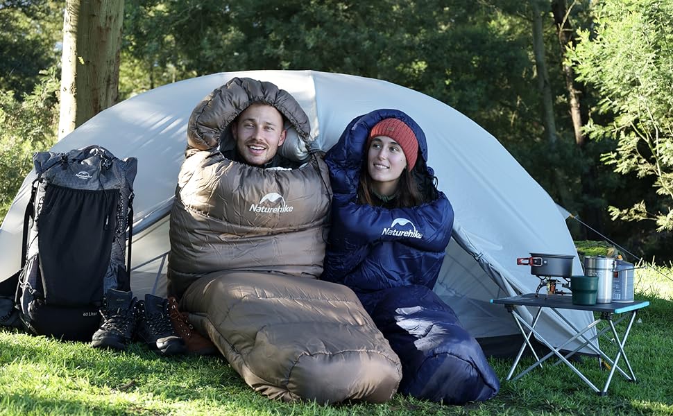 Naturehike 公寝袋 マミー型 シュラフ 冬用 -5℃~4℃ オールシーズン 