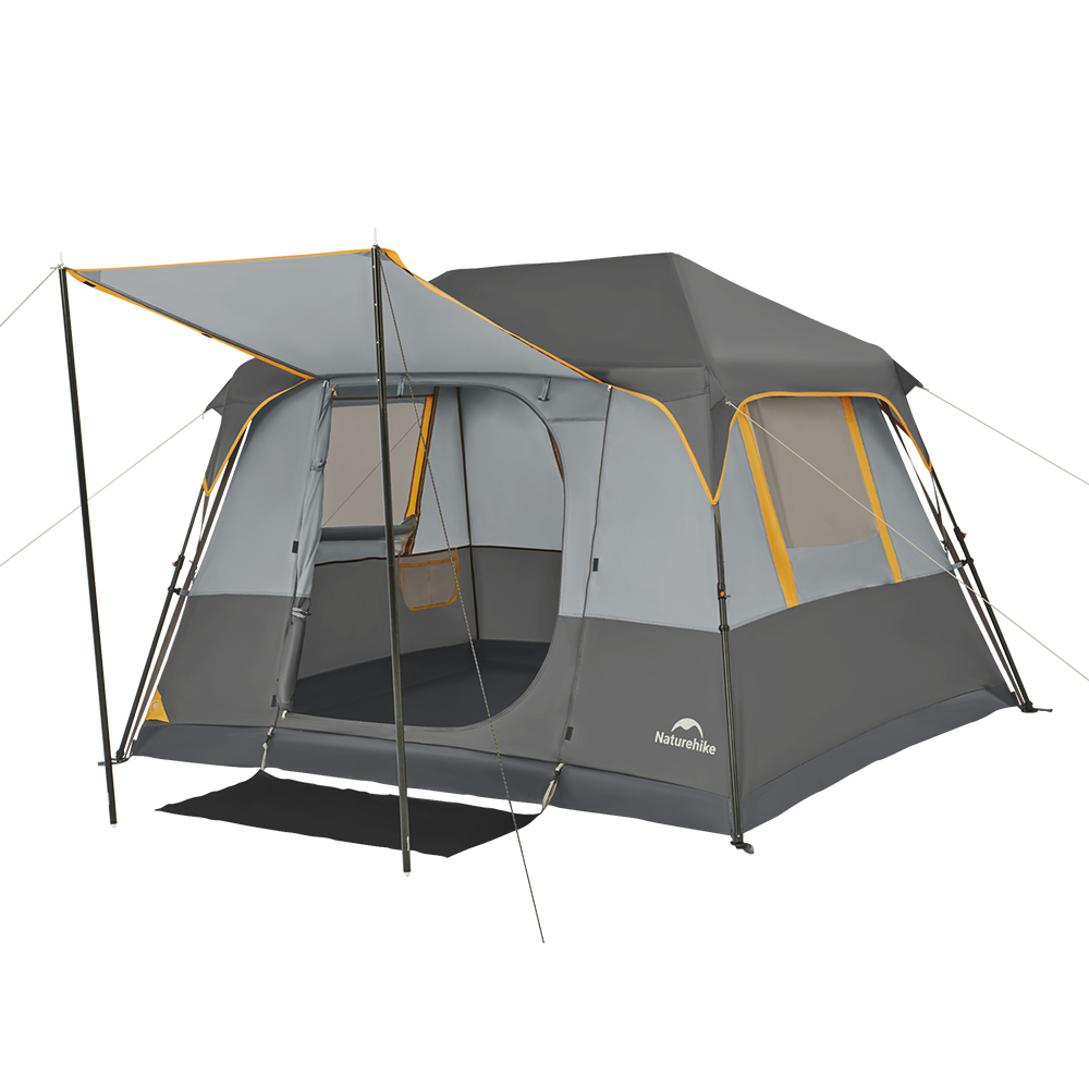 Naturehike Cape5.2 ワンタッチ テント 大型 2～4人用 ‎ロッジ型 パークテント キャンプ 設営簡単 uvカット 自立式 2重層 耐水圧PU2000 初心者向け