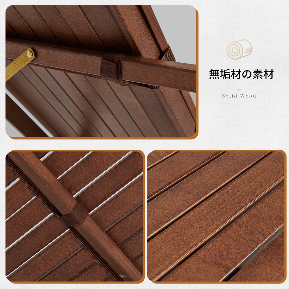 Naturehike ウッドテーブル ロールトップテーブル 2~4人用 60cm 90cm 長さ 折りたたみ ブナ材 軽量 コンパクト