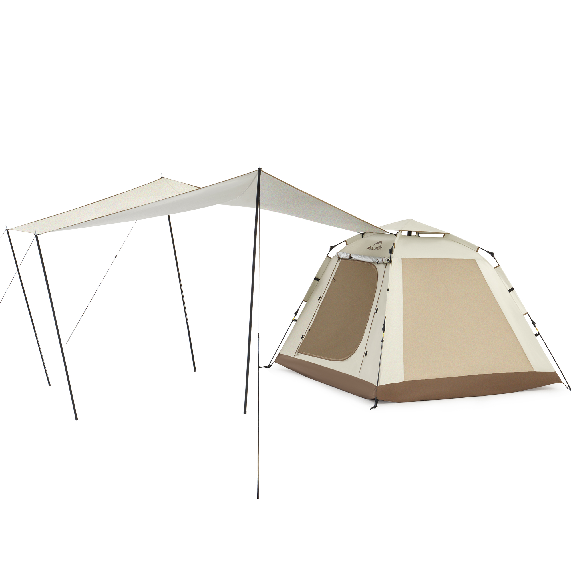 Naturehike Angoワンタッチテント 3人用 防水 ロッジ型テント タープ シルバーコーティング 小屋 UPF50+ UVカット