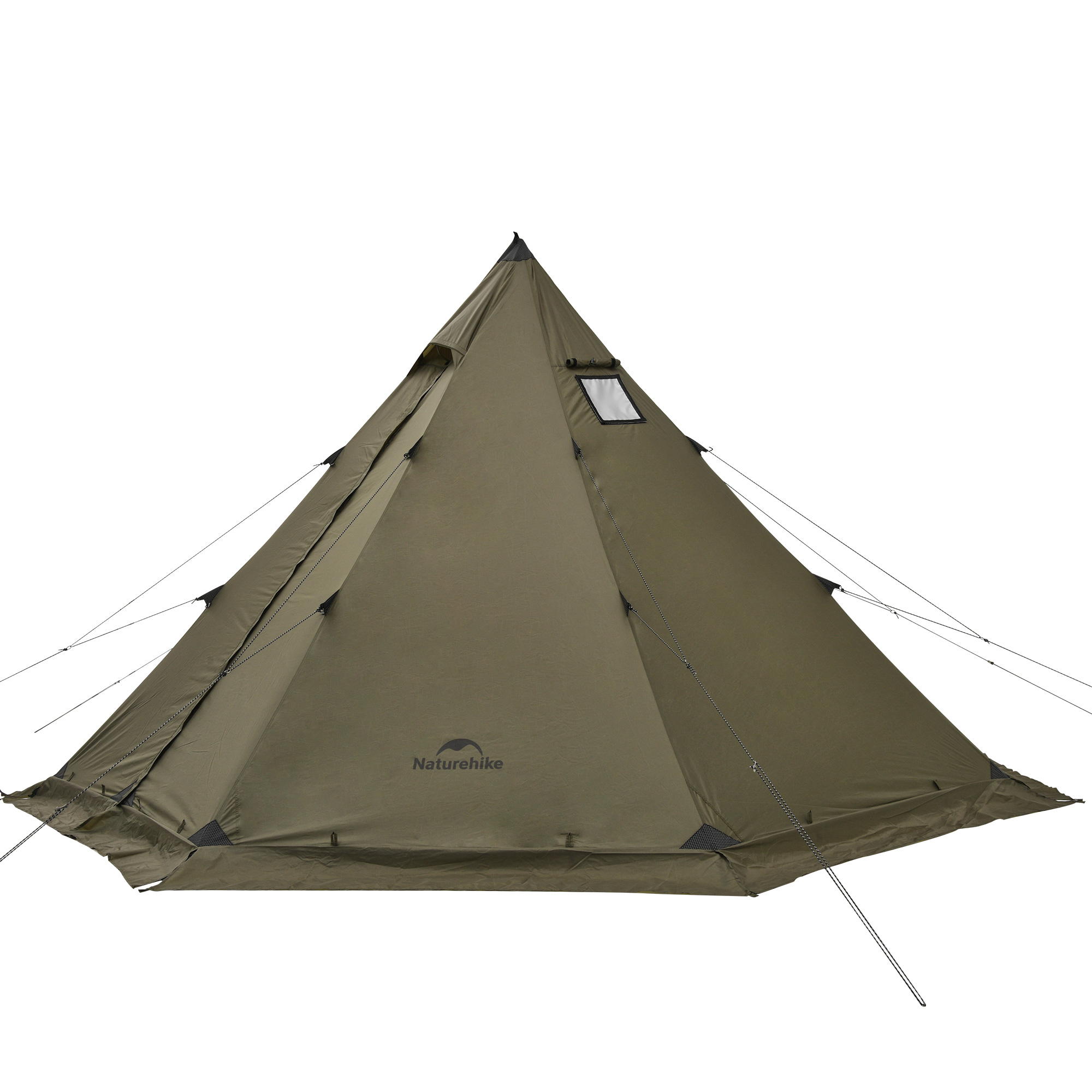 Naturehike Campfire 八角 ワンポールテント 2~4人用 焚き火可 難燃 煙突穴付き スカート 軽量 2.1m 簡単設営