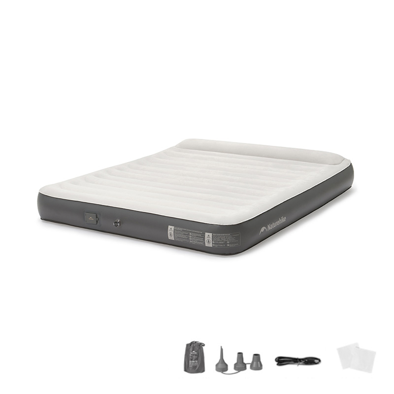 新作Naturehike Moment エアーマット 電動ポンプ内蔵 枕付き 電動ベッド キャンプ 1/2/3人用 来客用 25cm 極厚 簡易 厚手