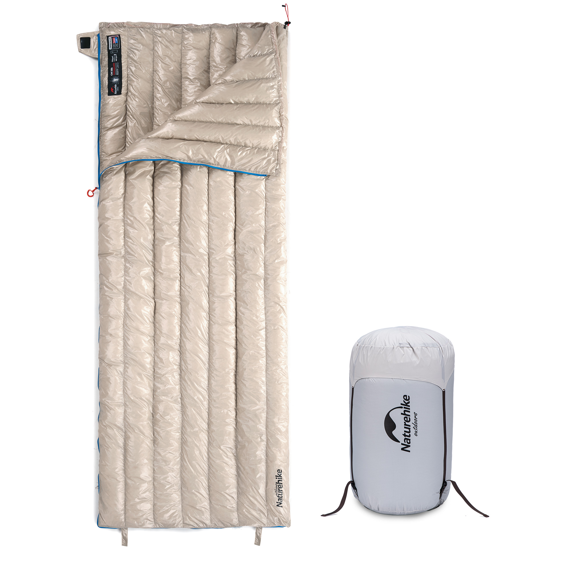 Naturehike ダウンシュラフ 高級ダウン寝袋 570g 超軽量 シュラフ スリーピングバッグ 羽毛 封筒型