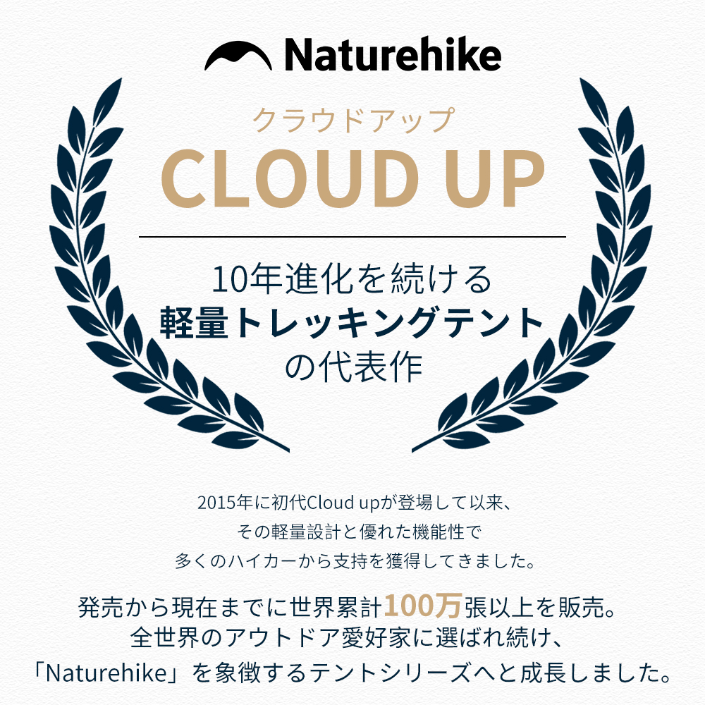 Naturehike Cloud up Pro＆UL テント超軽量 1/2/3人用 二重層 専用グランドシートあり プロフェッショナルテント