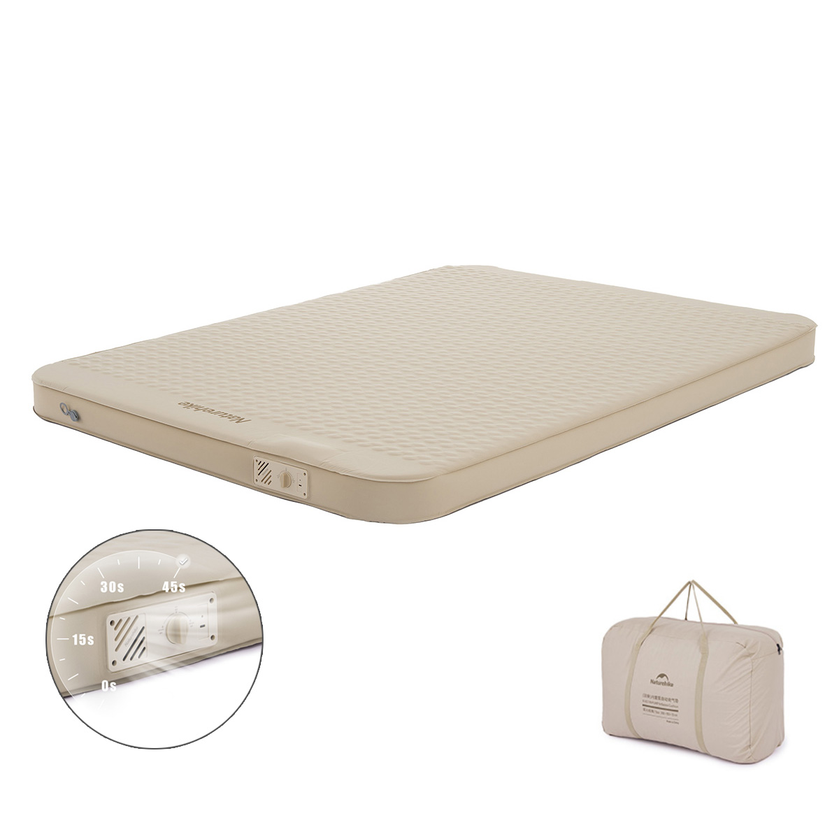 Naturehik C12 エアーマット 5.0高R値 極厚12cm キャンプ 1人用 2人用 ウレタン マット 車中泊 自動膨張 自動空気抜き 収納袋付