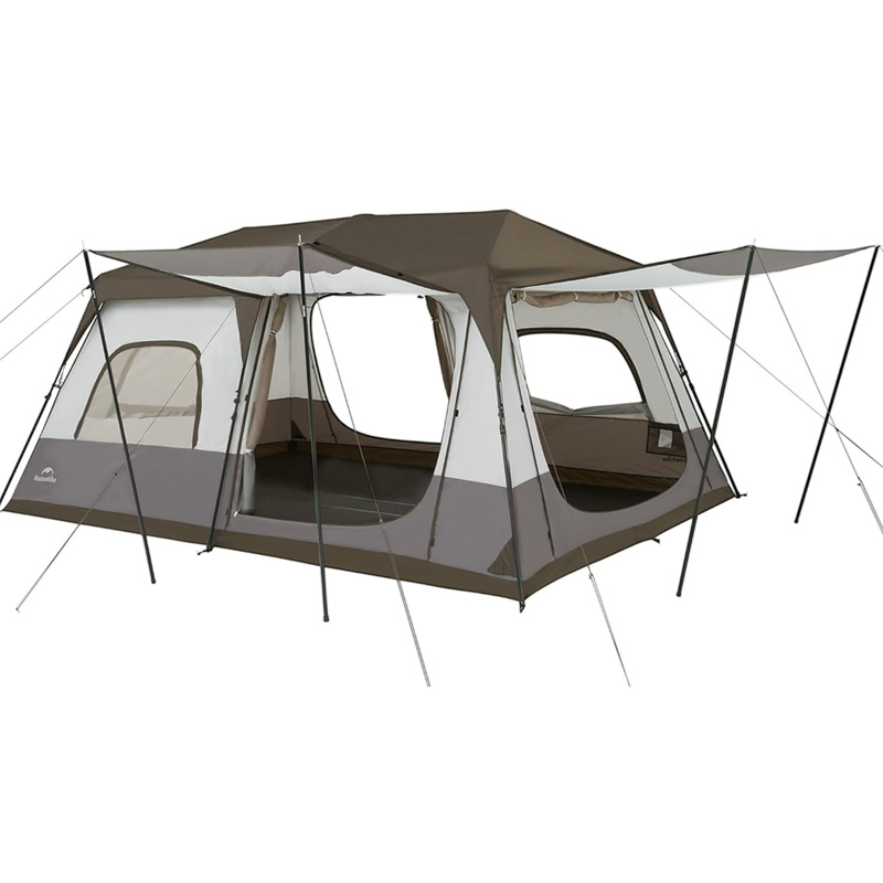 新作商品Naturehike Cape12.9 ワンタッチ テント 4~8人用 パークテント キャンプ 設営簡単 uvカット  自立式 大型 ‎ロッジ型