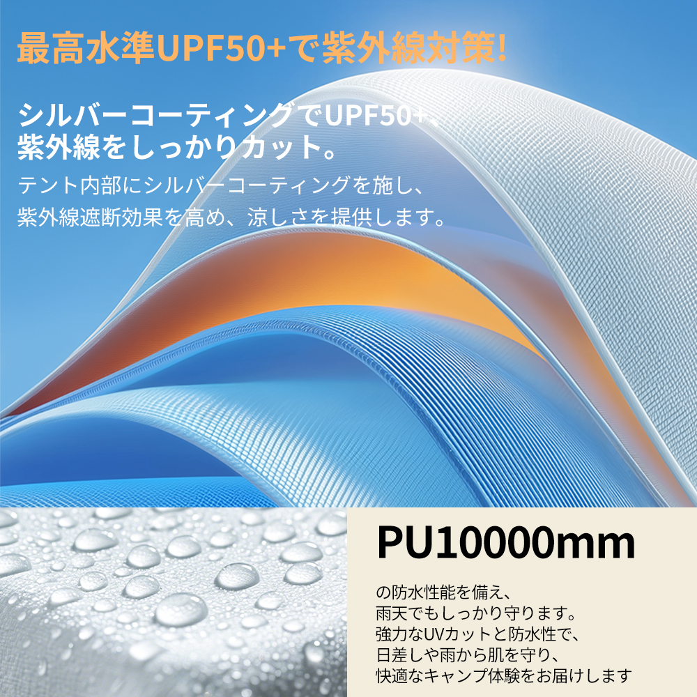 【新作商品】Naturehike Dune10.9 Pro ドームテント 2～3人用 UPF50+ ツールーム 煙突穴付き 自立式 二重層 設営簡単 高さ200cm 2ルーム