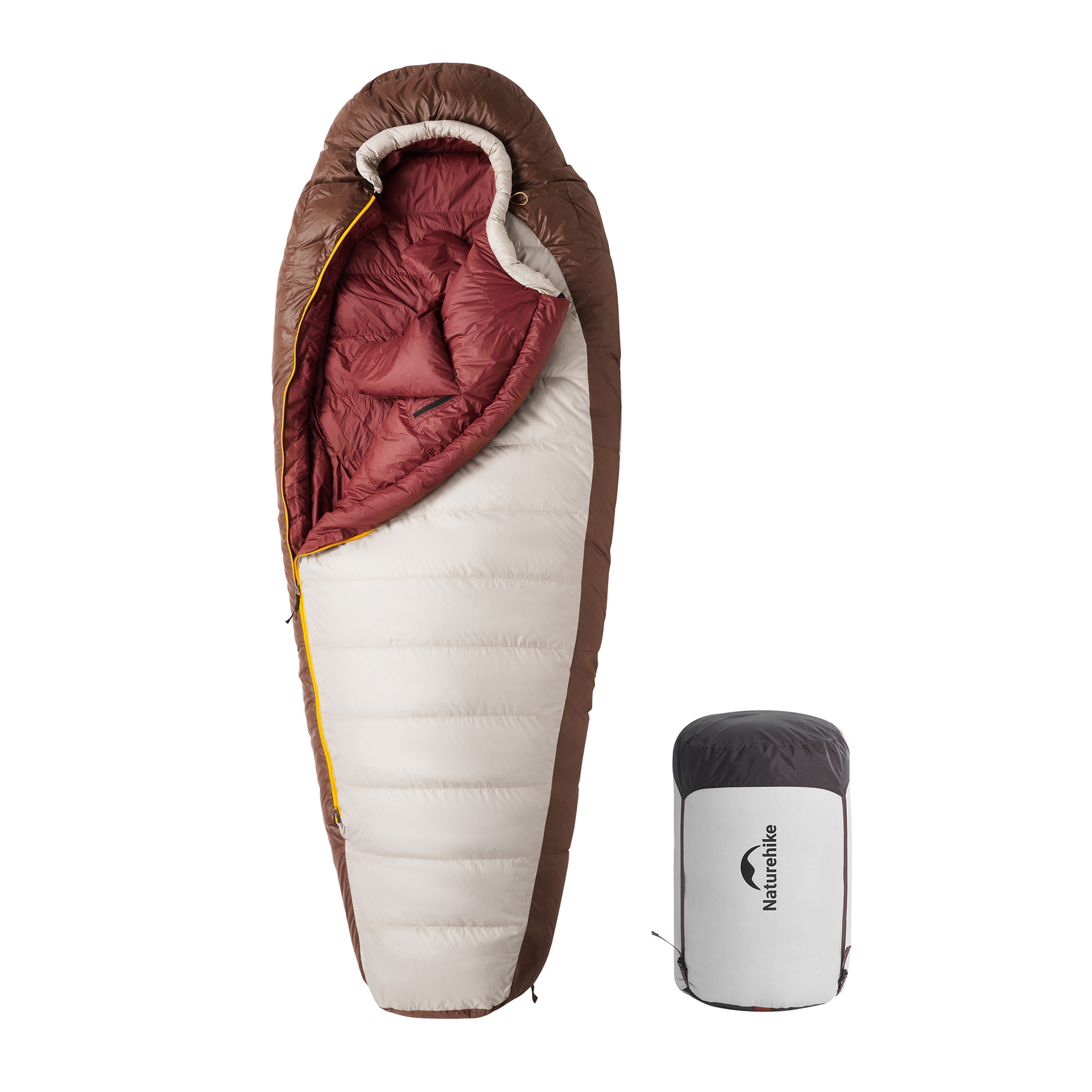 新作】Naturehike 雪鳥 ミイラ型 ダウンシュラフ 寝袋 650FP ダウン