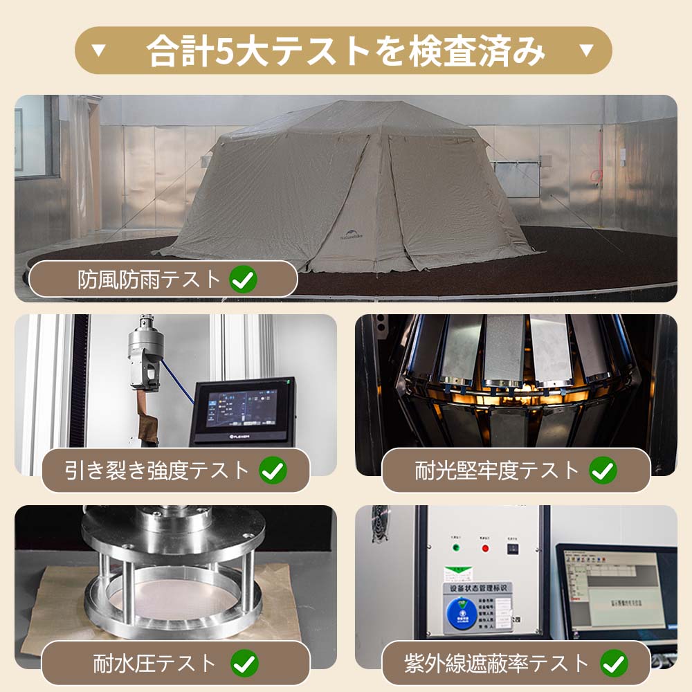 【新作】Naturehike Village13 Pro プレミアム版+ベーシック版 ワンタッチテント Ti black 前幕付き ロッジ型 ツールーム 2つ前室 4-6人用 耐水圧2000mm