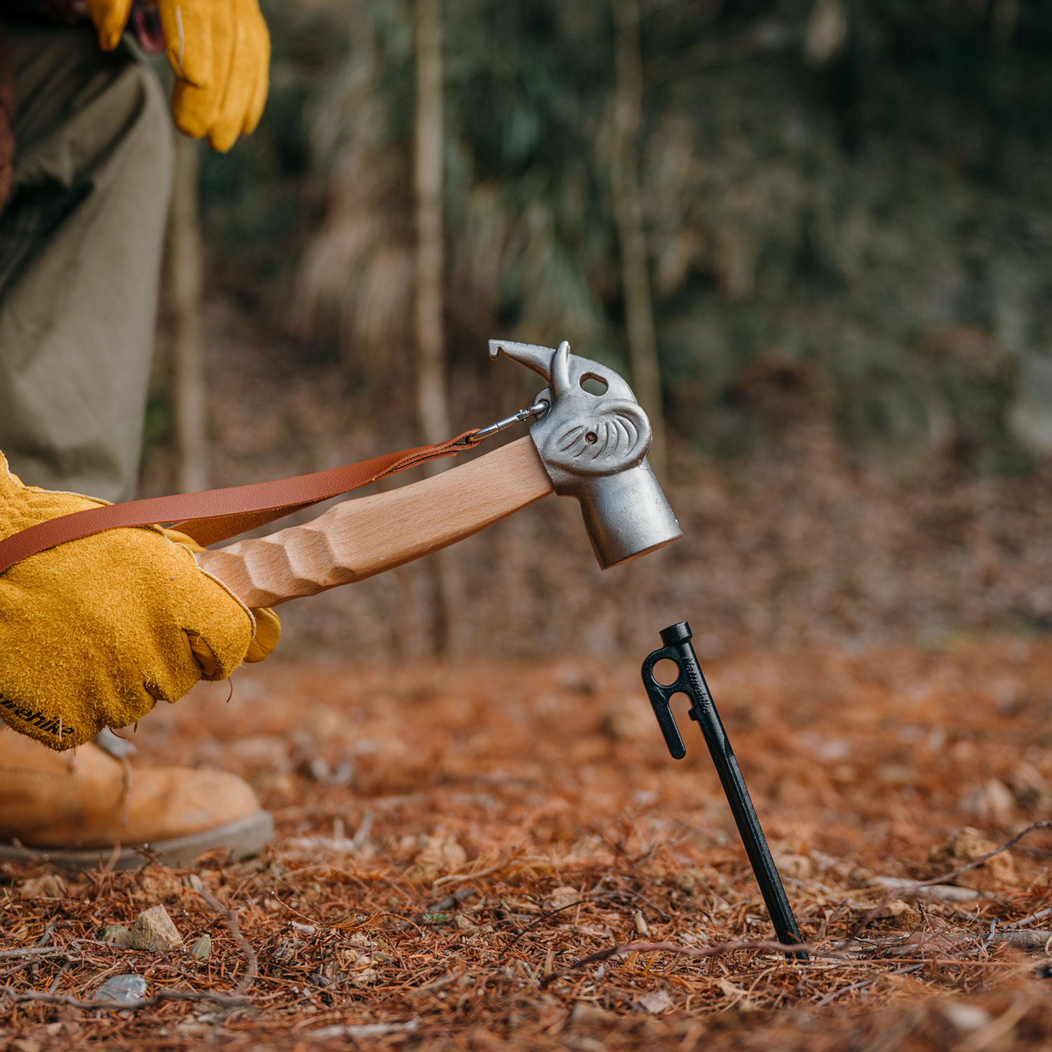 Naturehike アウトドアハンマー キャンプ用ハンマー ペグハンマー 軽い 安全ベルト付 テントアクセサリー