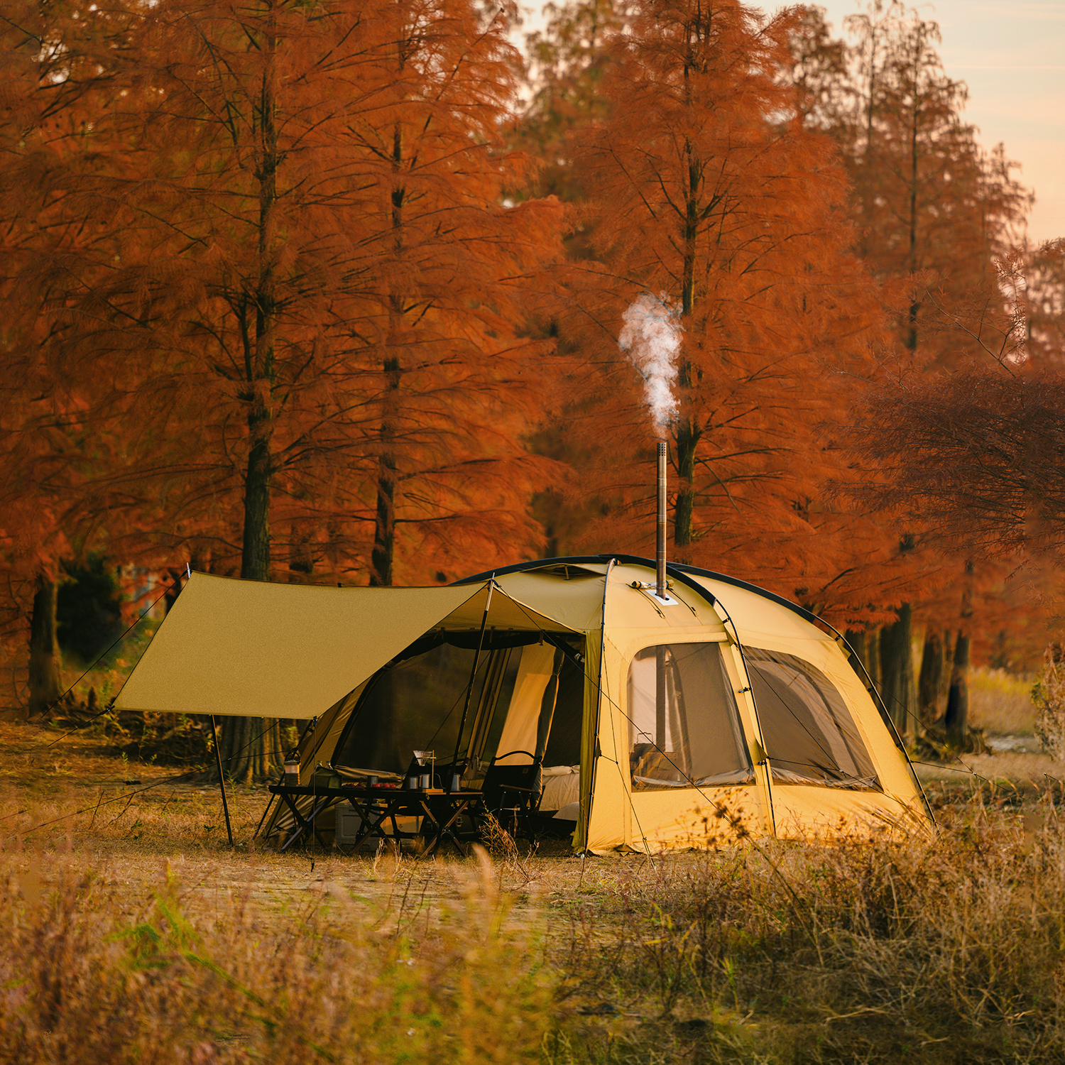 Naturehike Dune10.9 ドームテント ツールーム 自立式 二重層 設営簡単 高さ200cm 2ルーム 前室 1～3人用 スカート付き