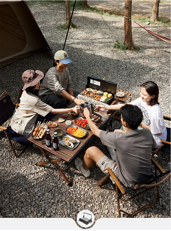 Naturehike バーベキュー コンロ 卓上 折りたたみ キャンプ テーブル 