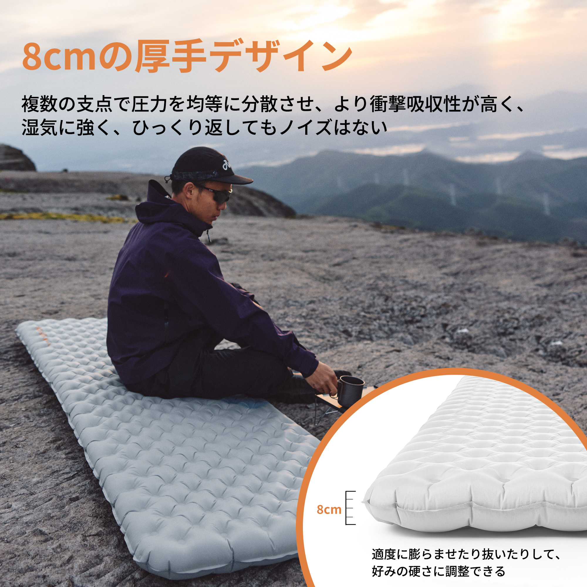 Naturehike R3.2 エアマット R値 超軽量 登山  590ｇ コンパクト 収納袋付き 連結可能  耐水加工