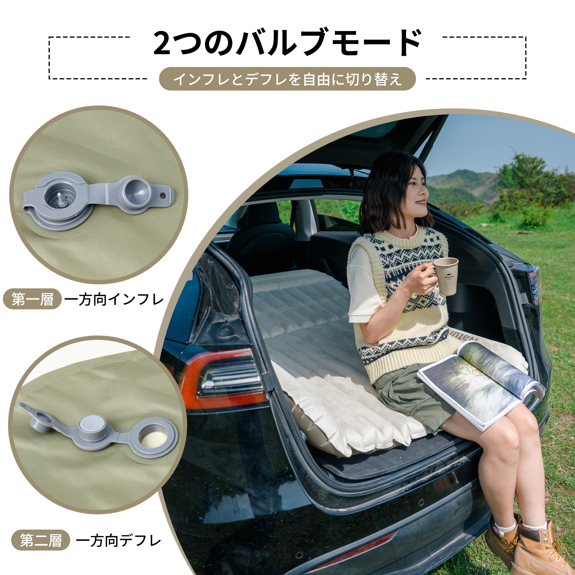 新作予約販売Naturehike エアーマット 車中泊 後部座席 アウトドア  エアーベッド 防災 仮眠 旅行 車中泊マッ 軽量 普段使い 屋外