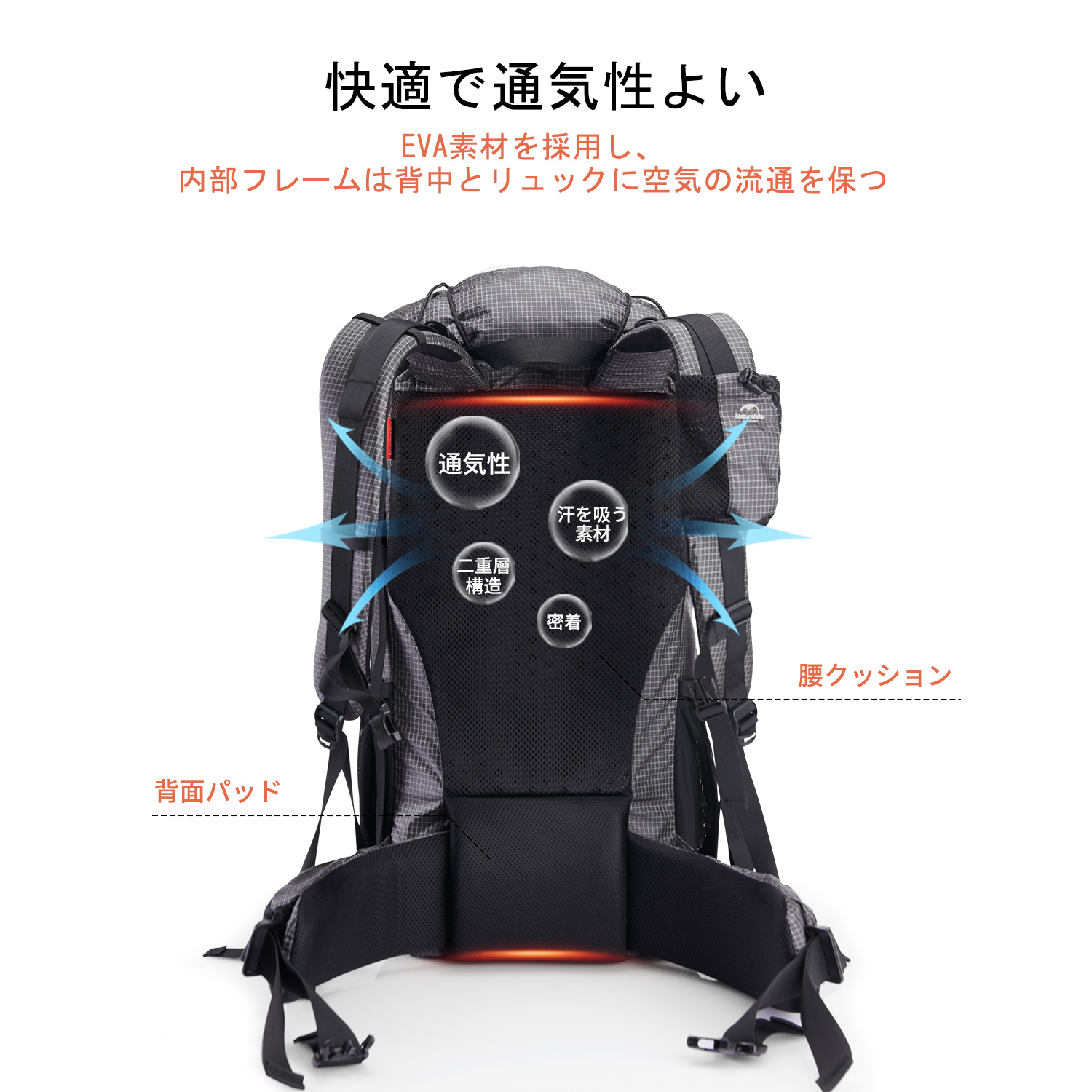 Naturehike Rockバッグ バックパック 登山 リュック ハイキング 登山 多機能 大容量 ハイキングバッグ リュックサック アウトドア 40L+5L