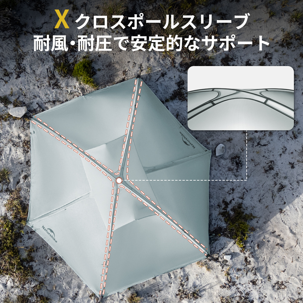 新作 Naturehike Giling UL テント 1/2人用 軽量 アウトドア 二重層 専用グランドシート付 耐水圧2000+mm ドームテント