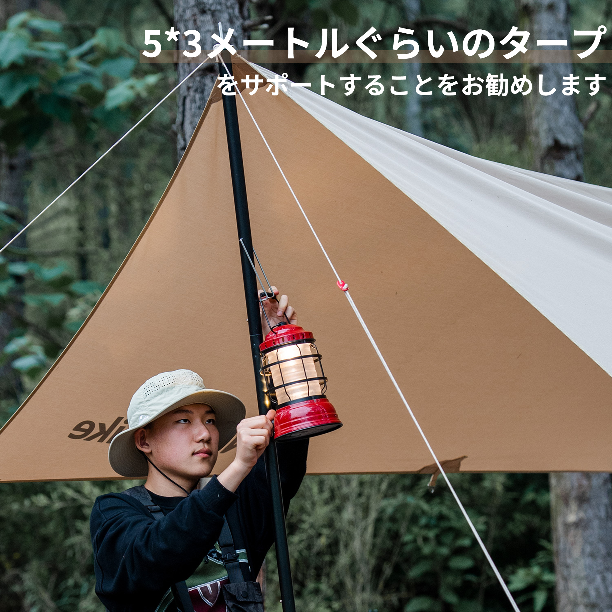 Naturehike タープポール テントポール アイロン材質/高強度 ポール 収納袋付き コンパクト