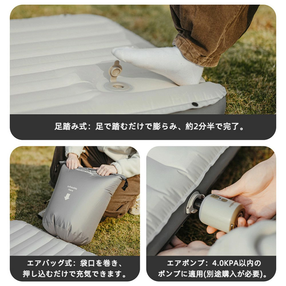 クイックキャンプ インフレーターマット 8cm シングル 3枚セット クイックキャンプ インフレーターマット 8cm シングル 3個セット 車