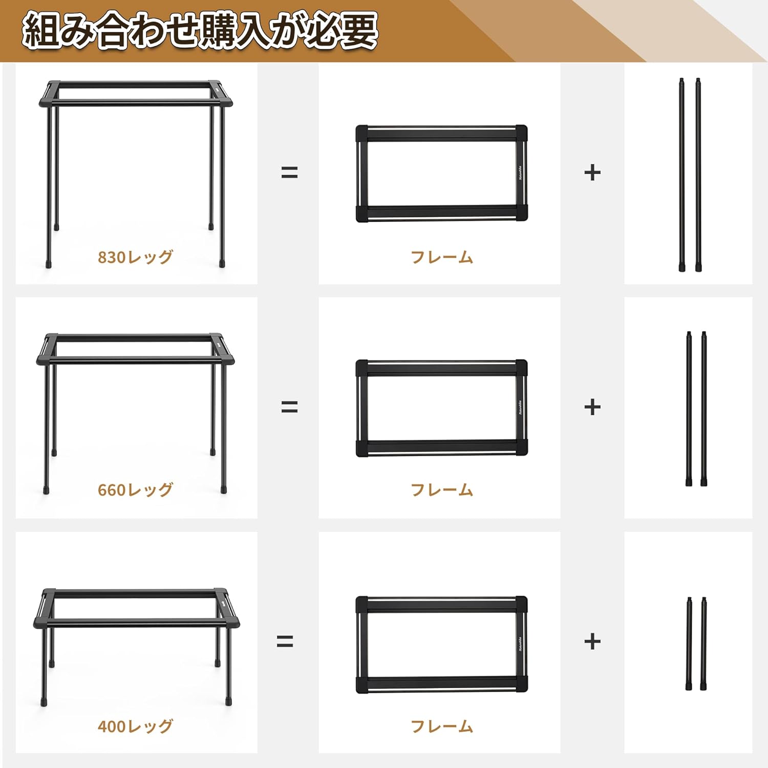 Naturehike アウトドアテーブル IGT カスタマイズ １ユニット 天板 キャンプ アウトドア バーベキュー