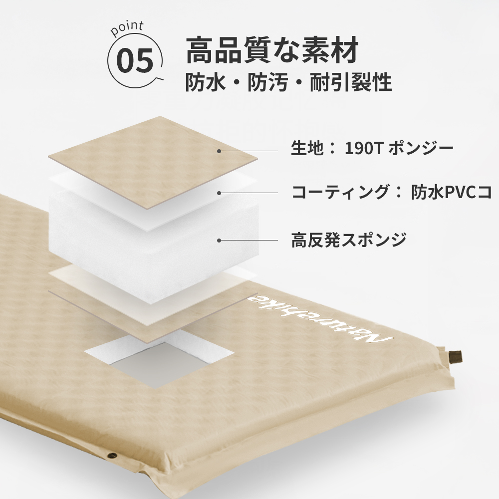 新作Naturehike Dシリーズ エアーマット 自動膨張 インフレーター