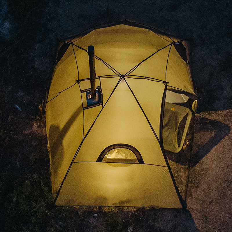 新作予約販売Naturehike The hills solo テント 1LDK 1~2人用 4シーズン サンドベージュ 2.24KG 超軽量 二重層通気 耐水圧1500mm+ キャンプ