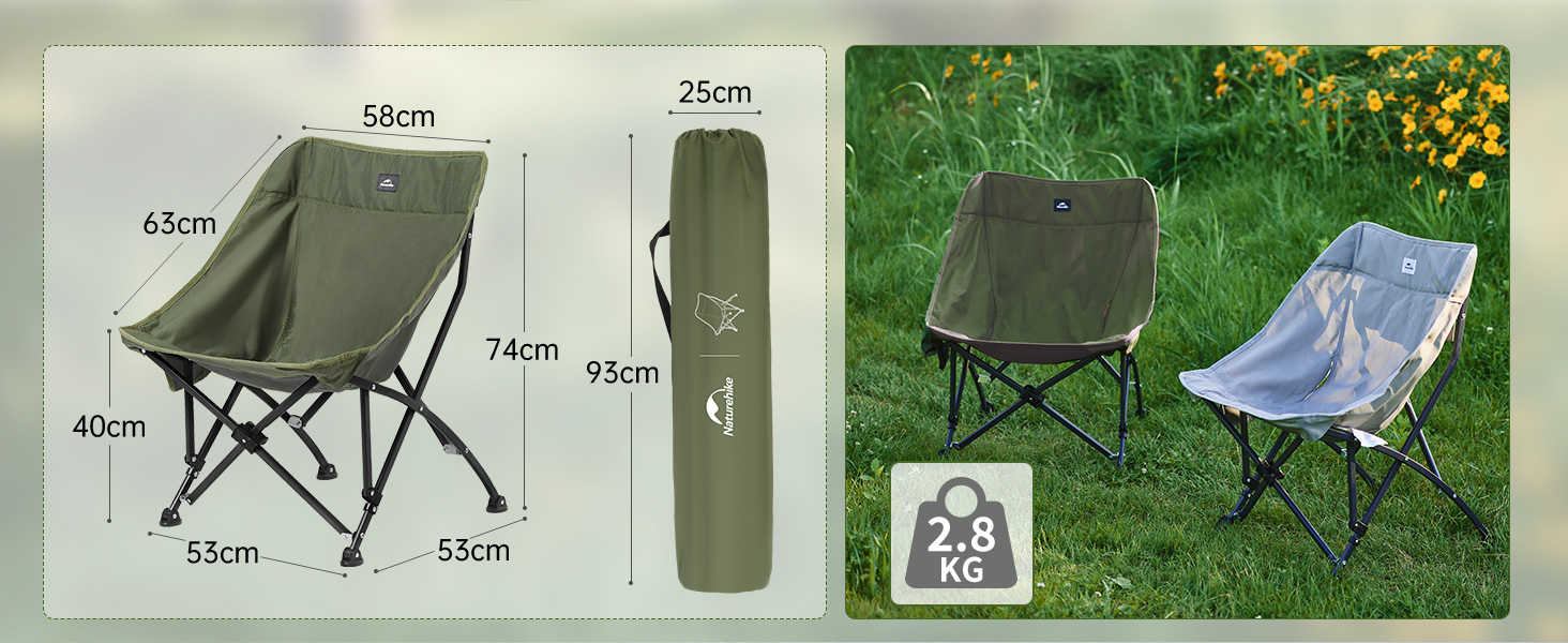 Naturehike YL04 plus アウトドアチェア 折りたたみ 二色 耐荷重140kg