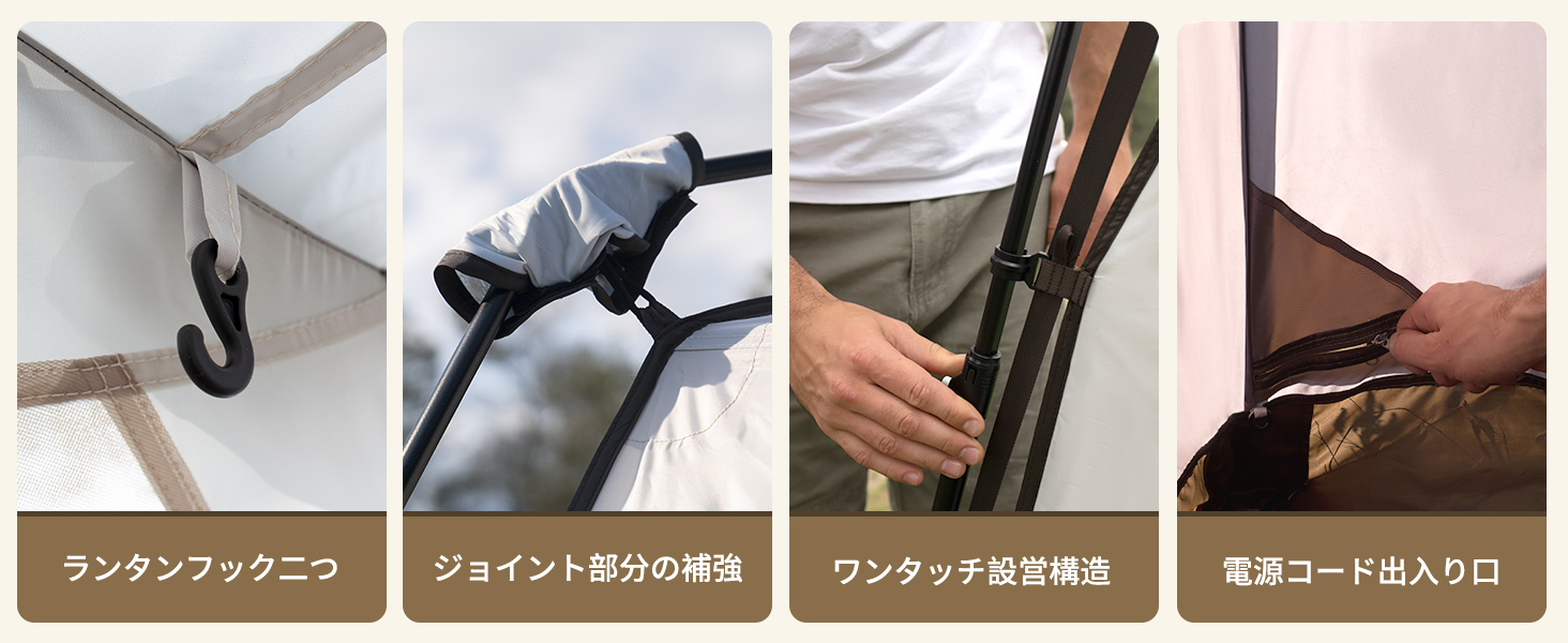 Naturehike Cape12.9 ワンタッチ テント 4~8人用 パークテント
