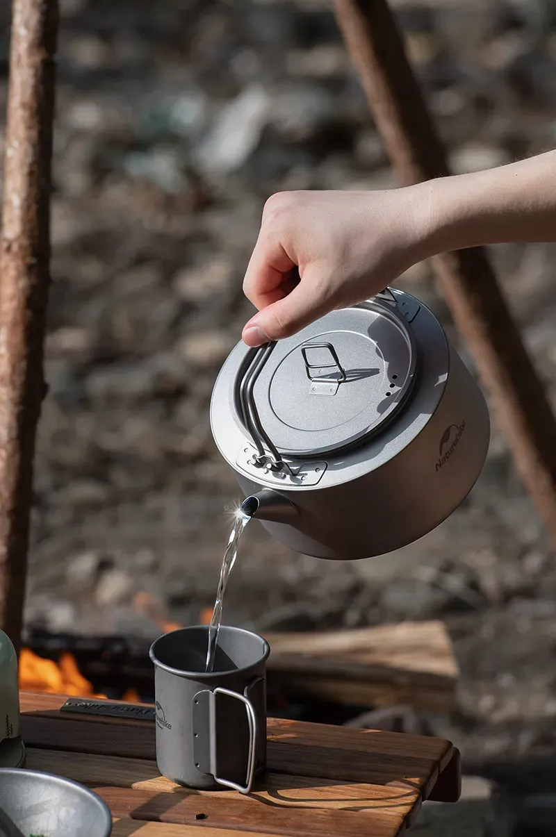 Naturehike ケトル キャンプ やかん チタン製 0.8L 錆びない