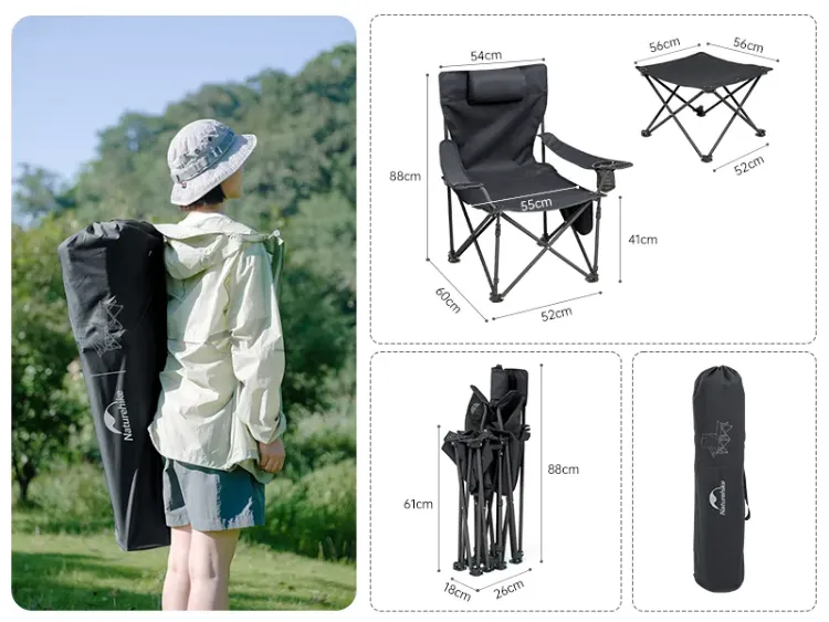 Naturehikeアウトドア チェア リクライニング 3way 2つの椅子に