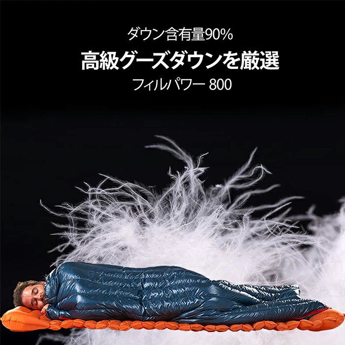 Naturehike ダウンシュラフ 高級ダウン寝袋 570g 超軽量