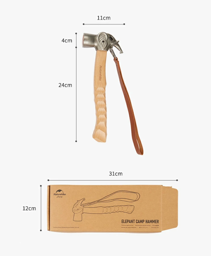 Naturehike アウトドアハンマー キャンプ用ハンマー ペグハンマー 軽い 安全ベルト付 テントアクセサリー