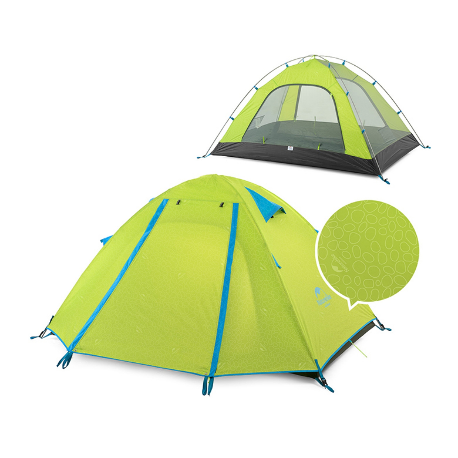 Naturehike Pキャンプ2人用テントドームテント 2~3人用 UPF50+ 耐水圧2000mm+ 二重層 設営簡単 コンパクト