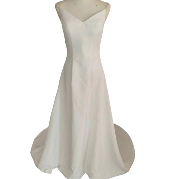 実例写真！2ways トップス+キャミソール 可愛い 前撮り ソフトチュール クレープ生地 ふわふわ 披露宴 前撮り