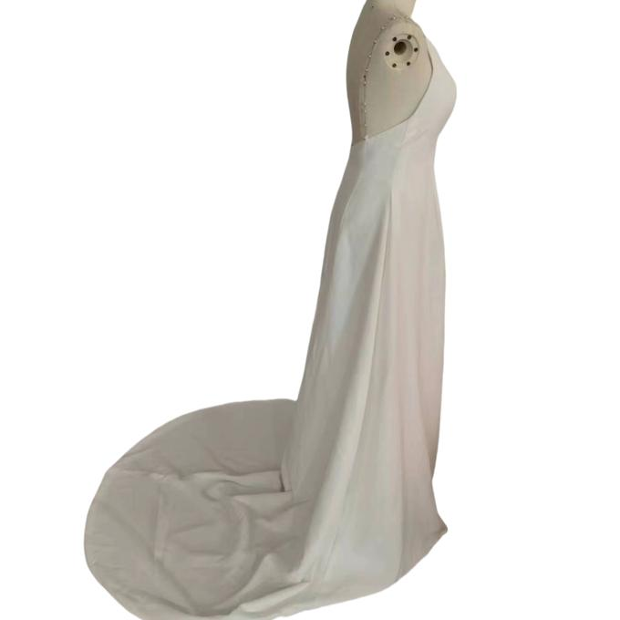 実例写真！2ways トップス+キャミソール 可愛い 前撮り ソフトチュール クレープ生地 ふわふわ 披露宴 前撮り