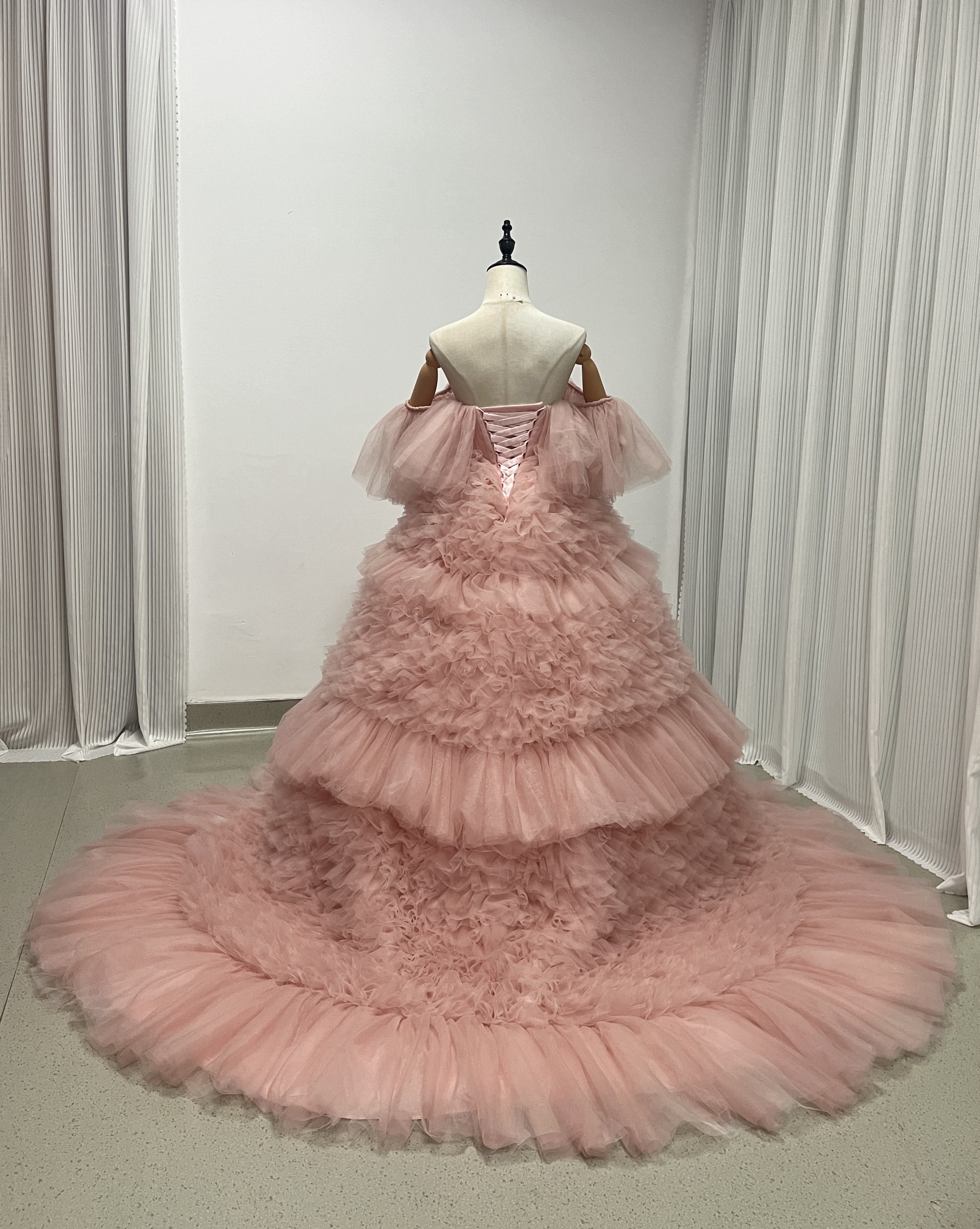 moco moco powan刺繍×チュールのドレス もこもこぽわん