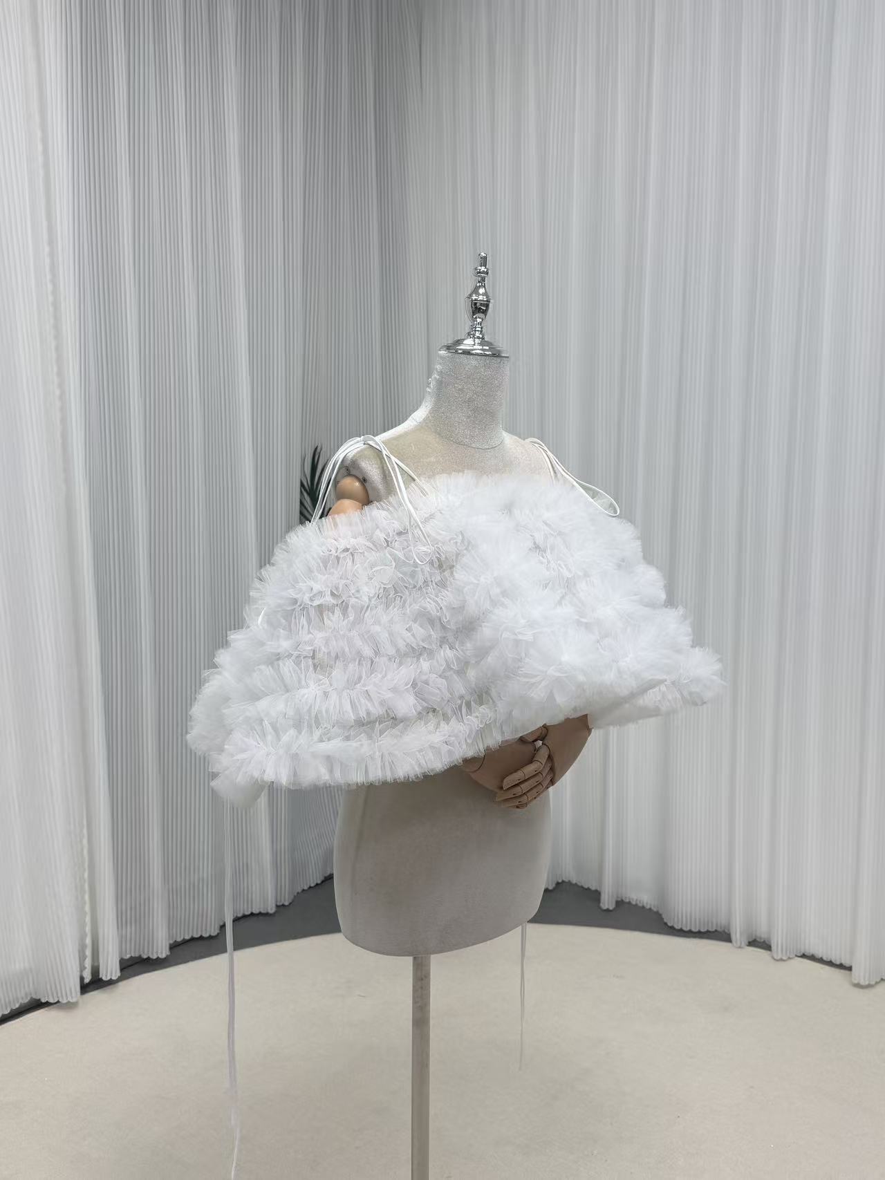 オフショルダー キャミソール オフホワイト ソフトチュール 優雅なシルエット フランス風 結婚式