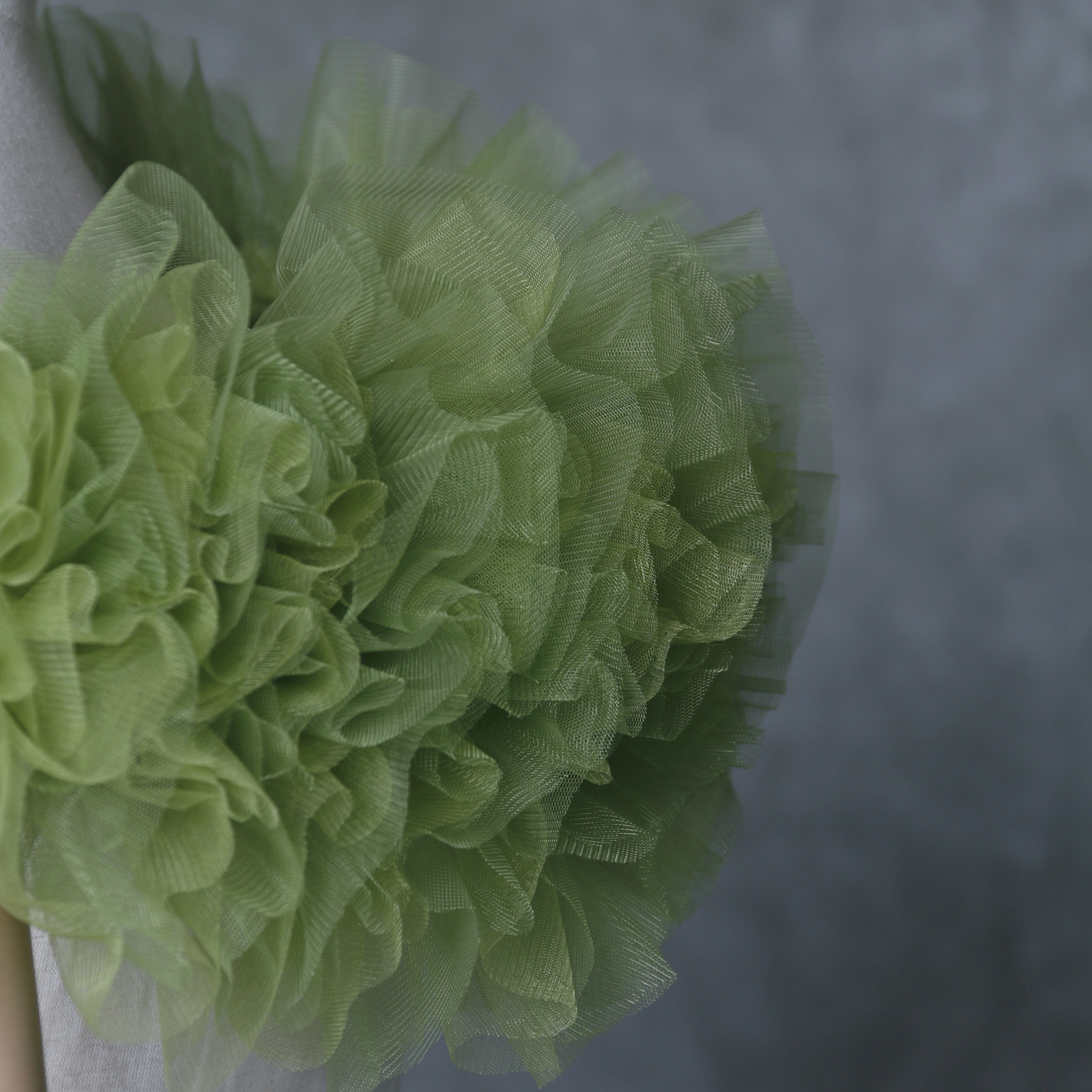 大好評中！取り外しオフショルダー グリーン 色直し ソフトチュール 前撮り カラードレス